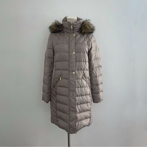 Michael Kors Faux Fur Fitted Waist Parka